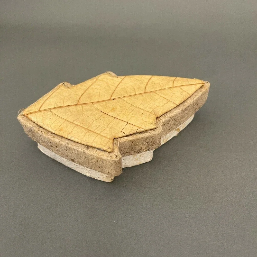 Autumn Leaf‎ Beige Brown Jewelry Trinket Box Cardboard